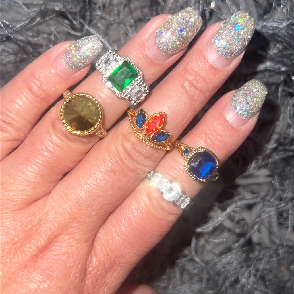 Fragrant Jewels Designer Cocktail And Engagement Like Rings Bundle 25$